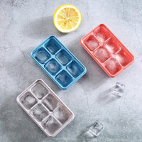 Ice Cube Tray with Soft Bottom and Lid, Homemade Ice Cube Mold Set for Home Use, Small Grid Design
