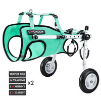Pet Dog Wheelchair for Hind Leg Rehabilitation - Lightweight, Silent, Reflective Mobility Aid