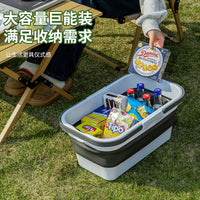 Foldable Outdoor Storage Box Camping Picnic Waterproof Organizer for Car Trunk