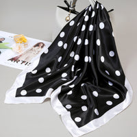 Women's Square Silk Scarf for All Seasons - 90x90cm Lightweight Shawl for Shirts and Dresses