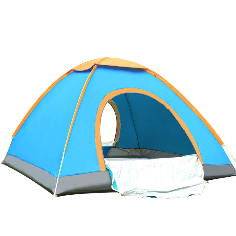 Portable Pop-Up Camping Tent for 3-4 People, Single Layer Automatic Quick Open