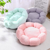 Flower Pet Bed for Cats and Small Dogs, Enclosed Warm House with Blanket, All Seasons