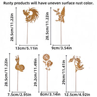 Garden Iron Art Insect Decorative Stakes - 5 Piece Set