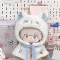 Doll Clothes Animal Star Headgear Cloak for 10cm/20cm Dolls