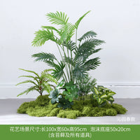 Artificial Green Moss Plants, Fake Tropical Persian Window Display Flowers for Indoor Landscape Arrangement