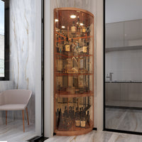 Modern Luxury Glass Door Wine Cabinet Display Rack for Living Room