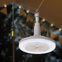 Portable LED Camping Fan with Light, Tent Emergency Fan Lamp, Adjustable Universal Head