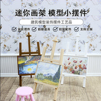 1:12 Dollhouse Miniature Easel with Painting Model for BJD Scene Props