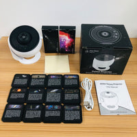 Galaxy Star Projector Night Light with 13 Films, HD Focus Moon Earth Projector Lamp