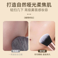 Dual-Ended Multifunctional Makeup Brush Set - Powder, Blush, Contour Brushes (3-Piece)