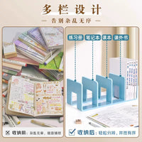 Desktop Bookends for Students, Heavy Duty Book Holder for Desk Organization, 2-Pack