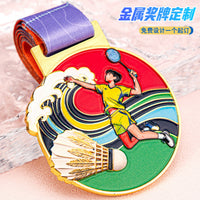 Badminton Creative Metal Medal Gold Silver Bronze Awards Souvenir