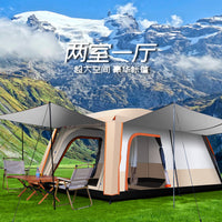 Outdoor 2-Room 4-10 Person Camping Tent Double Layer Waterproof Portable Shelter