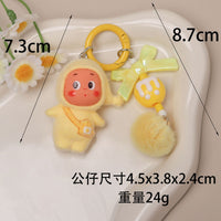 Flocked Star Doll Keychain Plush Pendant for Bags and Phones