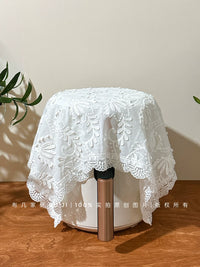 Cotton Embroidered Lace Dust Cover for Small Appliances and Furniture