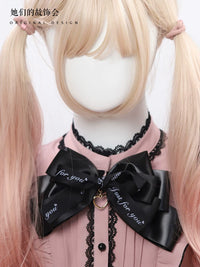 Handmade Lolita Bow Hair Clip & Brooch Set - Sweet & Cool Japanese Style Headwear