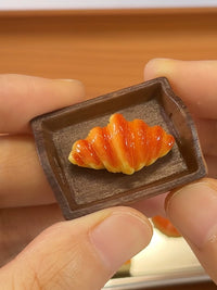 Mini Pretend Play Simulation Pretzel Croissant Bread Pastry for Dollhouse Decor