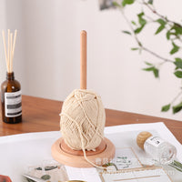 Wooden Multifunctional Paper Towel Holder and Yarn Dispenser