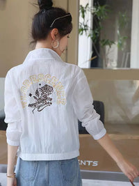 Women's UV Protection Lightweight Jacket Summer Long Sleeve Breathable Casual Short Sun Protection Shirt