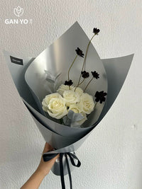 Double-Sided Matte Silver Cardstock for Floral Arrangements, 10 Sheets