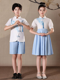 Children's Chinese Style Chorus Performance Costume for Students