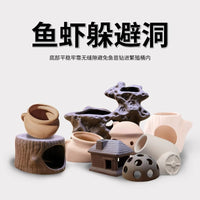 Ceramic Aquarium Hideaway Decor for Fish and Shrimp Breeding