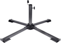 Outdoor Patio Umbrella Base Stand, Foldable Cross-Shaped Heavy Duty Support for Sunshade Market Umbrella