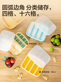 Anya Silicone Baby Food Freezer Tray with Lid - Multi-Compartment Ice Cube Mold for Homemade Purees and Storage