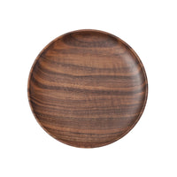 North American Black Walnut Wood Serving Tray Round Fruit Plate