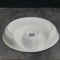 Ceramic Divided Serving Platter for Snacks, Dumplings, and Appetizers