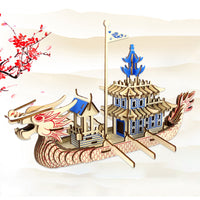 DIY Dragon Boat 3D Puzzle Model for Dragon Boat Festival Craft Activity