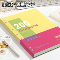 Four Seasons American Style Thin Crisp A4 Loose-Leaf Notebook for Students and Professionals