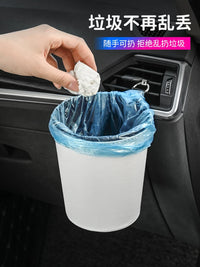 Car Trash Can with Tissue Box and Storage Bag, Rear Seat Hanging Organizer for Vehicles