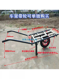 Heavy-Duty Single-Wheel Wheelbarrow for Construction, Farm, and Garden Use