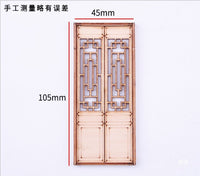 DIY Miniature House Model Plastic/Wood Doors & Windows for Sand Table Building Blocks