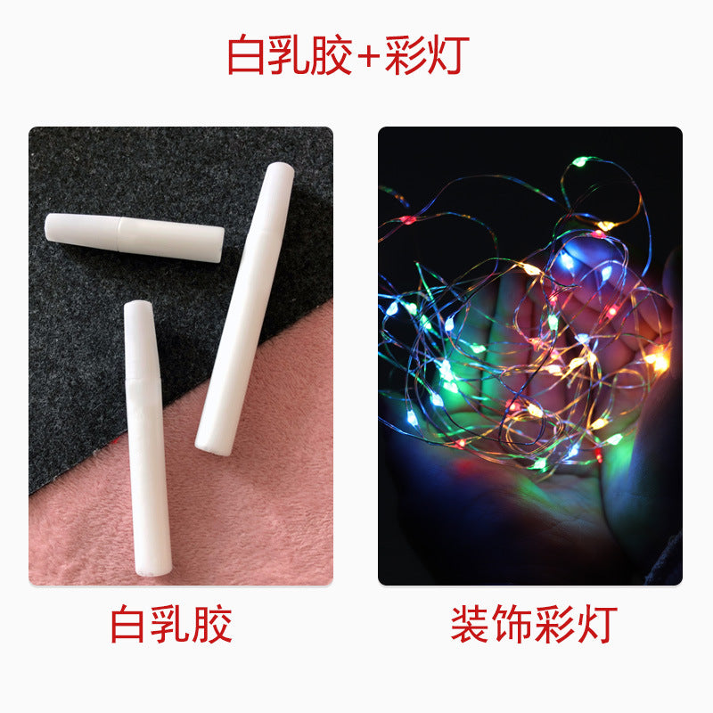 Wood Model Assembly Glue and Tool Kit with Optional LED Lights
