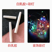 Wood Model Assembly Glue and Tool Kit with Optional LED Lights