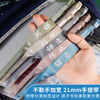 Zippered Subject File Folder for School Documents and Test Papers, Large Capacity