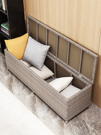 Authentic Rattan Woven Modern Waterproof Sunscreen Balcony Outdoor Household Doorway Large Capacity Garden Courtyard Storage Cabinet