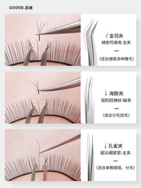 Professional Eyelash Extension Tweezers Set for Lash Artists and Beginners