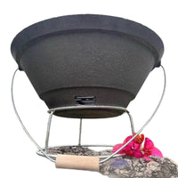 Portable Cast Iron Fire Pit BBQ Grill for Outdoor Patio and Indoor Use