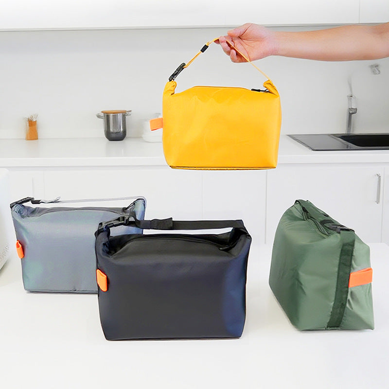 Foldable Insulated Lunch Bag for Work and School, Large Capacity Waterproof Oil-Proof Bento Box Tote