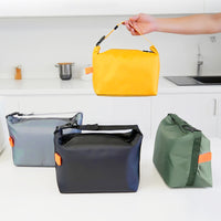 Foldable Insulated Lunch Bag for Work and School, Large Capacity Waterproof Oil-Proof Bento Box Tote