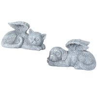 Angel Pet Garden Statue Resin Craft Ornament for Outdoor Decor