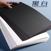 A4 A3 4K 8K White Black Cardstock Paper for Art Students, Thick Hard Card Paper for Handicrafts