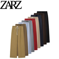 ZARZ Women's Linen Blend Elastic Waist Casual Pants