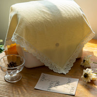 Floral Cotton Dustproof Appliance Cover & Tablecloth with Lace Trim for Small Appliances & Tables