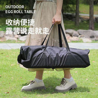 Portable Outdoor Camping Folding Table and Chair Set with Roll-Up Table for Picnic BBQ