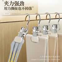Stainless Steel Clothes Pegs with Hooks, Strong Grip, Multi-functional, Non-marking, Wide Mouth Clips for Home Laundry