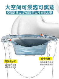 Foldable Sitz Bath Basin for Toilet, Postpartum Care, Hemorrhoid Treatment, and Perineal Soaking
